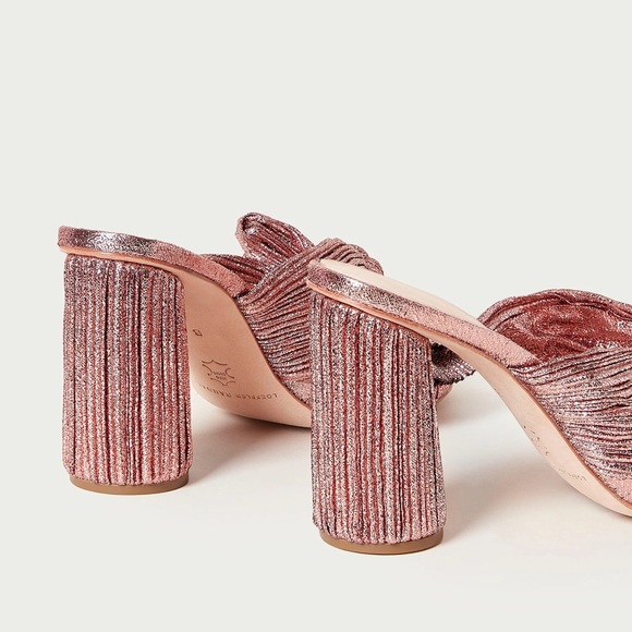 Loeffler Randall Penny Rose Pleated Bow Heel, Size 7 - Picture 3 of 16